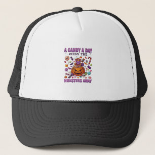 Snoepdag Houdt Monsters Weg Halloween Pompoen_1 Trucker Pet