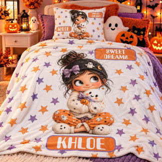 Snoepdromen Persoonlijke Halloween Decoratie Fleece Deken