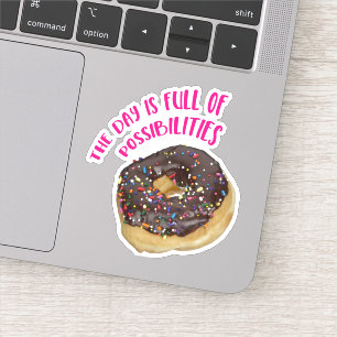 Snoepgoed Donut Dag Vol Mogeljkheden Sticker