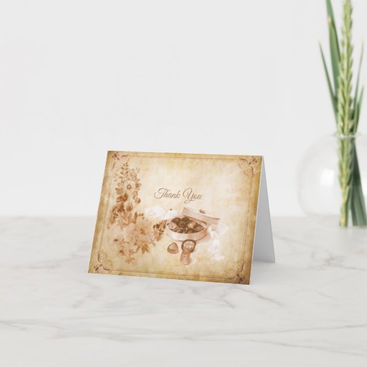  snoepgoed en bloemen bedankkaart (Voorkant)