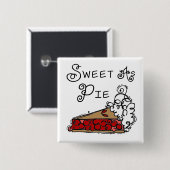 Snoepje als Pastei Vierkante Button 5,1 Cm (Voorkant /achterkant)