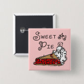 Snoepje als Pastei Vierkante Button 5,1 Cm (Voorkant /achterkant)