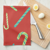 snoepjes op een rode achtergrond theedoek (Quarter Fold)