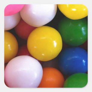 Snoepjes regenboogballen vierkante sticker