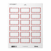 Snoepjes streeprand etiket (Full Sheet)