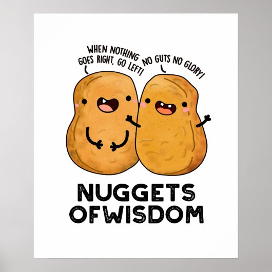 snoepjes van het weeshuis Wisdom Funny Food Pun Poster (Voorkant)