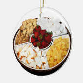 Snoepjes voor chocoladefondue keramisch ornament (Links)