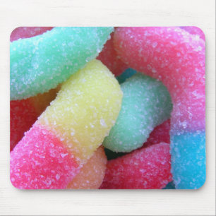 Snoepjes wormen muismat