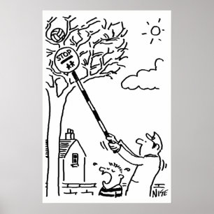 Snoepjestokker redt bal uit boom poster