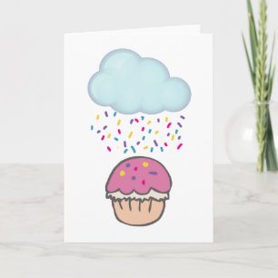 Snoepregen op Cupcake Kaart