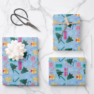 Snoepriet, cadeaus en boominpakpapier inpakpapier vel