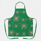 Snoepriet sneeuwvlokken groen schort (Voorkant)