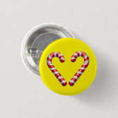 snoeprietenhart ronde button 3,2 cm (Voorkant /achterkant)