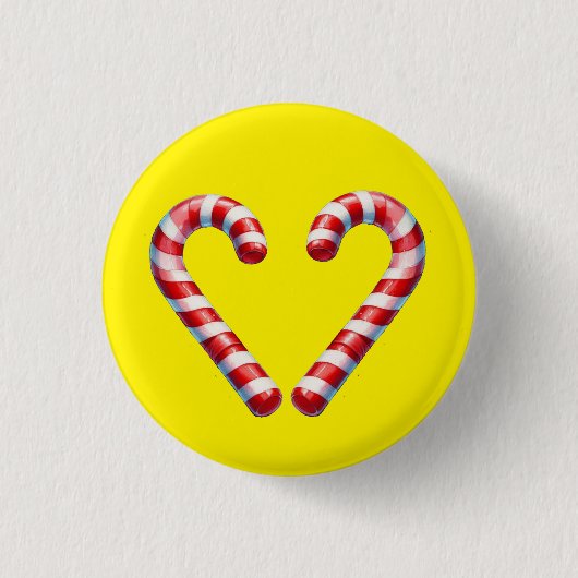 snoeprietenhart ronde button 3,2 cm (Voorkant)