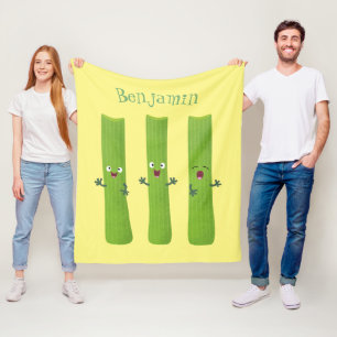 Snoepstokjes trio cartoon groenten fleece deken