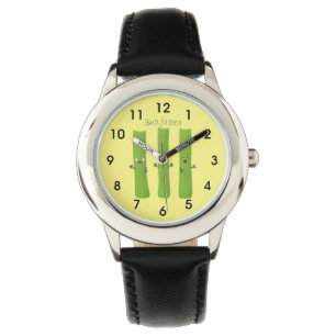 Snoepstokjes trio cartoon groenten horloge