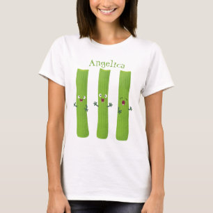 Snoepstokjes trio cartoon groenten t-shirt