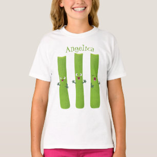 Snoepstokjes trio cartoon groenten t-shirt