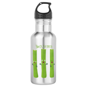 Snoepstokjes trio cartoon groenten waterfles 