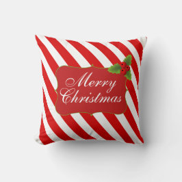 Snoepstrepes met kerstsnoepjes kussen