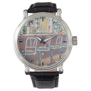 Snoepwinkel Met Frisdrankfontein Horloge