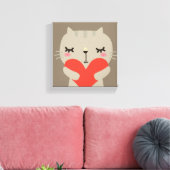 Snoezelkonijn met liefde canvas afdruk (Insitu (Woonkamer))