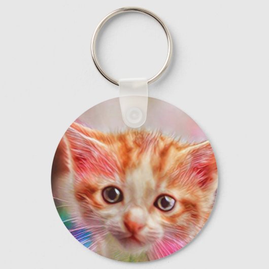 Snoezig kattengezicht sleutelhanger (Voorkant)