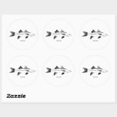 Snook Illustration Ronde Sticker (Vel)