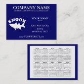 SNOOK PÊCHANT l'ENTHOUSIASTE - modèle de carte de (Devant / Derrière)