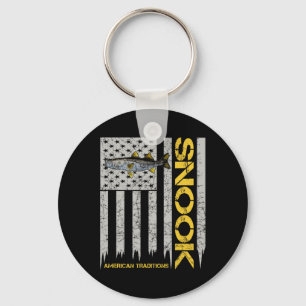 Snook Visser - Vintage Stijl Amerikaanse Vlag Snoo Sleutelhanger