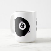 Snooker Ball 8 Minimalist Mug | Billiard Art (Devant gauche)