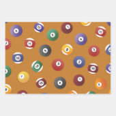 Snooker Ball Pattern, Billiard Player Gifts Inpakpapier Vel (Voorkant 2)