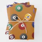 Snooker Ball Pattern, Billiard Player Gifts Inpakpapier Vel (In situ)