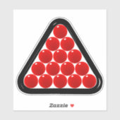 Snooker Ballen in Driehoek Sticker (Vel)