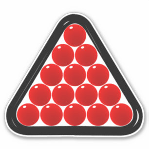 Snooker Ballen in Driehoek Sticker