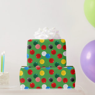 Snooker Ballen Patterned Kleurrijk Cadeaupapier