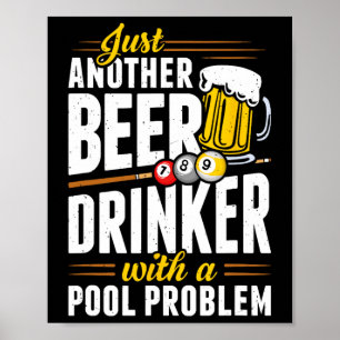 Snooker Bier Drinker Met Zwembad Probleem Pool Spe Poster