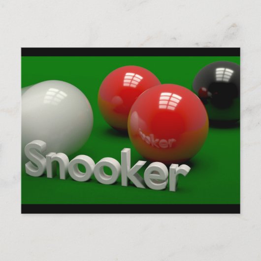 Snooker Briefkaart (Voorkant)