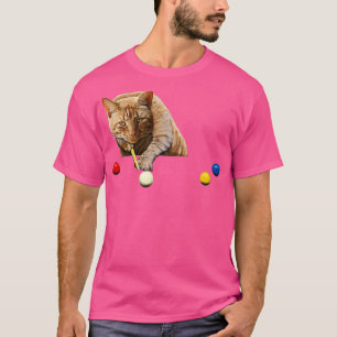 SNOOKER CAT-SPEELSNOOKERPOOLBILLIARDEN T-SHIRT