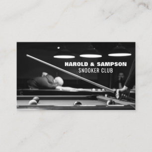 Snooker Club Portret, zwembad en snooker speler / Visitekaartje