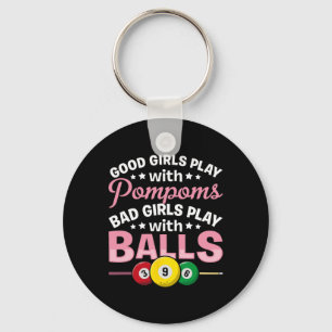 Snooker D-meisjes spelen met LL Pool-spelers Girl Sleutelhanger