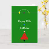 Snooker Design Gepersonaliseerde 18e Verjaardag Ka Kaart (Gele Bloem)