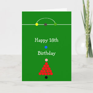 Snooker Design Gepersonaliseerde 18e Verjaardag Ka Kaart
