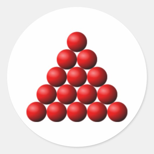 Snooker-driehoek Ronde Sticker (Voorkant)