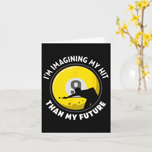 Snooker Game Pool en Beer Drinker Pool Spelers Bi Kaart (Gele Bloem)