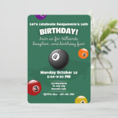 Snooker Invitation Pool Anniversaire Fête Billard  (Debout devant)