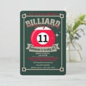 Snooker Invitation Pool Anniversaire Fête Billard (Debout devant)