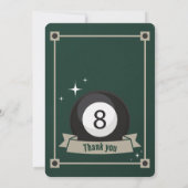 Snooker Invitation Pool Anniversaire Fête Billard  (Dos)