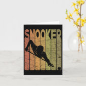 Snooker Pool Biljart Snooker Player Retr Kaart (Gele Bloem)
