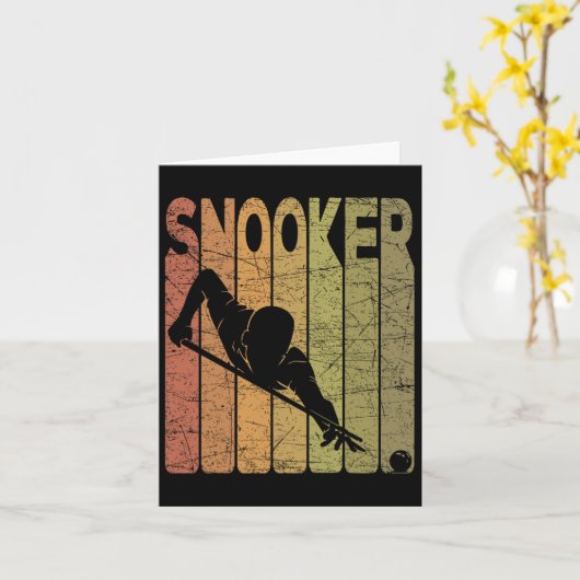 Snooker Pool Biljart Snooker Player Retr Kaart (Gele Bloem)